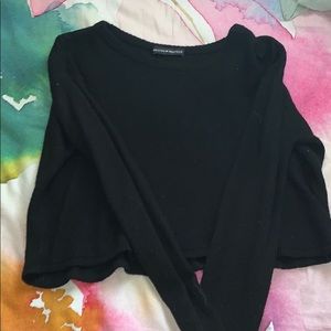 cropped black sweater